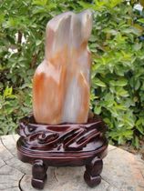 Wangcai Ice Green Material Burmese Wooden Yushu Fossil Office Desk Bedroom Bogu Shelf Ornaments 32#