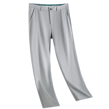 Four-way high elastic casual pants for men, ice silk summer thin style