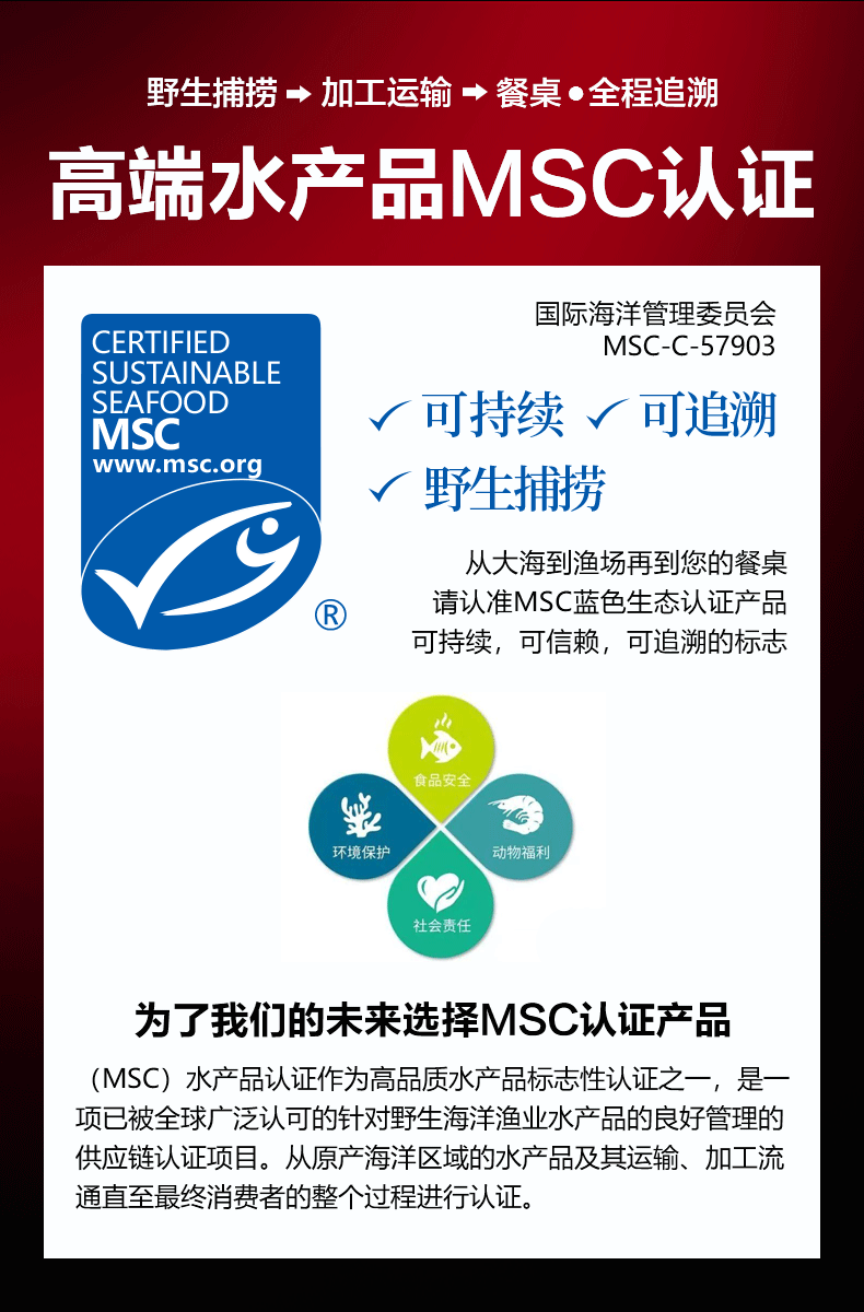 MSC蓝色生态认证、高蛋白+低脂肪：250gx2件 加拿大进口 加瑞华 即食海参 77.5元包邮 买手党-买手聚集的地方