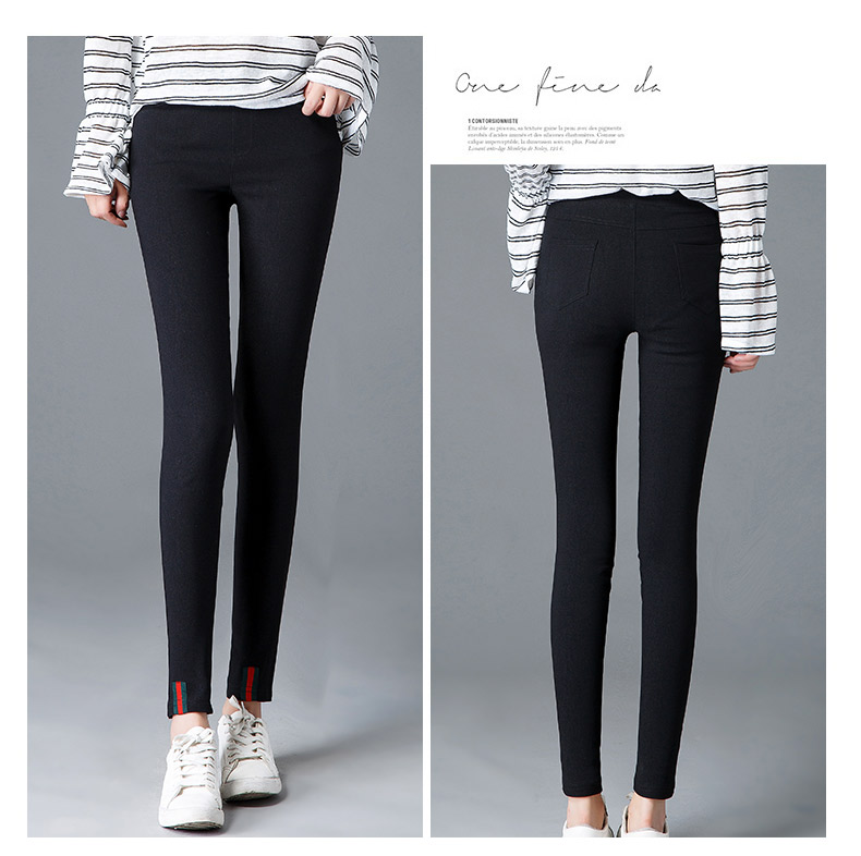Quần legging nữ chất béo phần mỏng cộng với phân bón XL 200 pounds bên ngoài mặc quần bút chì quần nữ mùa thu chân đen quần sooc đùi