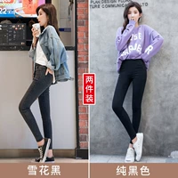 Черный комплект, со снежинками