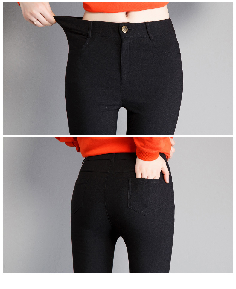 Quần nhung mặc mùa thu và quần legging nữ mùa đông dày 200 kg cộng với phân bón XL chất béo chân đen quần quần áo thời trang nữ