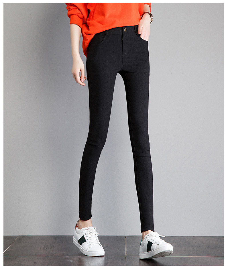 Quần nhung mặc mùa thu và quần legging nữ mùa đông dày 200 kg cộng với phân bón XL chất béo chân đen quần quần áo thời trang nữ