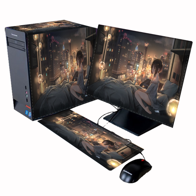 Computer cloth table dust cover dust cover dust Three sets Desktop computer dust cover computer host case dust cover suit