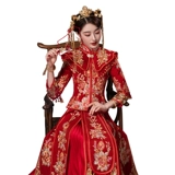 Пять -летний старый магазин пять цветов и кимоно, показывающие невесту невесты невесты невесты невесты невесты невесты, китайское свадебное платье, свадебное платье, поджарив свадебную девушку