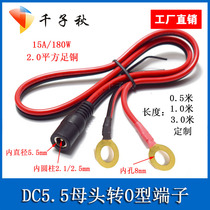 Monitoring Security 5 5*2 1 2 5MMDC female to O-terminal conversion power test line red and black