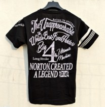 Exit Original Factory Genuine UK Norton Norton Retro Locomotive Motorcycle T-shirt Summer Hale Coffee Rider