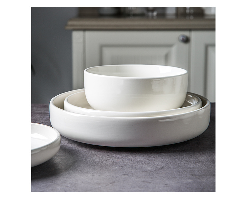 Nordic ceramic tableware, kitchen home soup bowl rainbow such as bowl bowl plate LIDS, move pure color to use food dish