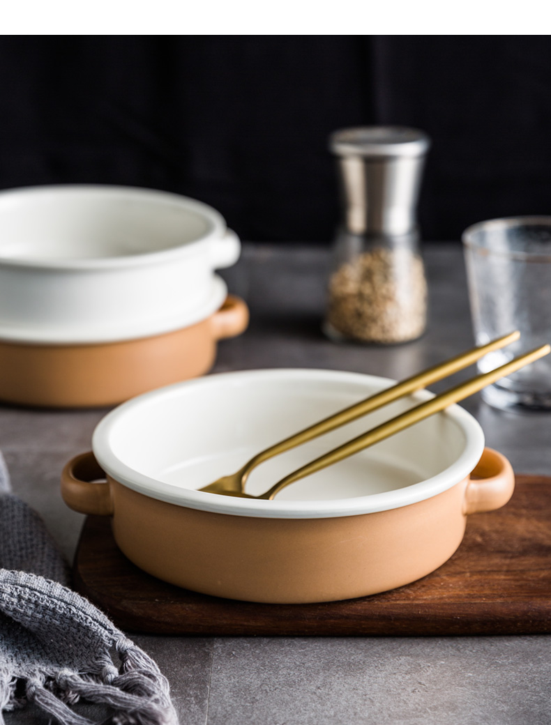 Creative household ceramic ears always with an ear soup bowl rainbow such to use Japanese - style tableware bowls of a single mercifully rainbow such use salad bowl of soup plate