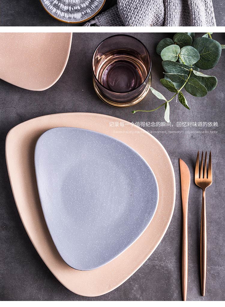 European ceramic plate beefsteak plate special - shaped creative plate restaurant dessert plate plate shape