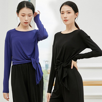 Dance Costume Modern Dance Classical Dance National Body Rhyme Relaxation Knotted Practice Long Sleeve Short Sleeve Modale Blouse