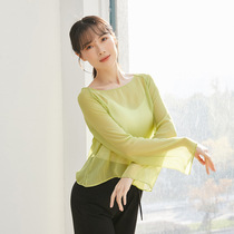 Dance suit dress Chinese classical dance body rhyming utility-style female summer body performance loose short trumpeter sleeve blouse