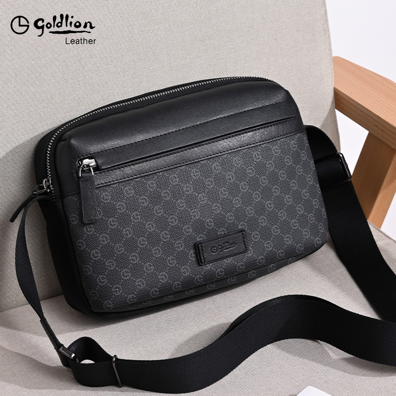 Goldlion Men's Shoulder Bag Crossbody Bag 2026 New Fashion Backpack Casual Large Capacity Bag High-End Men's Bag
