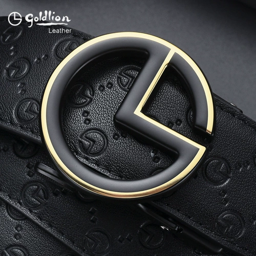 Jinlilai Belt Men's Men's Belt Подлинная кожа 2025 Новая автоматическая пряжка подлинная высококлассная модная бренда модная бренда молодых людей