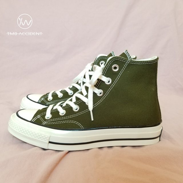 dark green high top converse