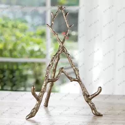 New York Lower City Park imported natural posture golden small branches plate rack photo frame rack and other desktop ornaments