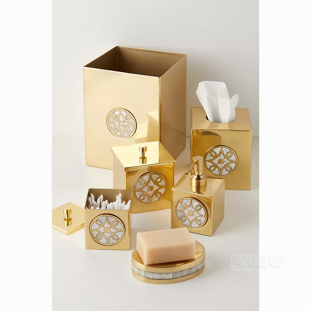 Spot New York Downtown Park Imported Wild Flower Copper Shell Light Luxury Mosaic Bathroom Suite
