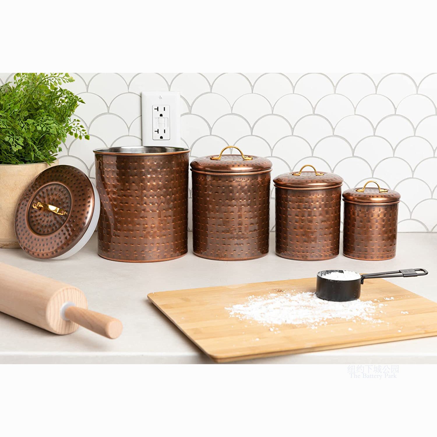 New York Lower City Park Imports stainless steel Copper Plated Forged to Low-key Glossy Sealed Containing Jar Substorage Tank Group 