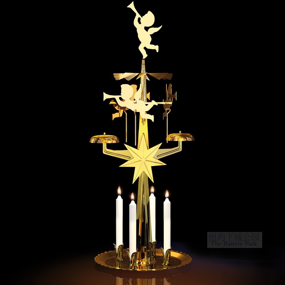 Spot New York Lower City Park Imports Triumph horn Eurostyle Blessing Grand Angel Swivel Wind Bells Candleholder Candle Swing 