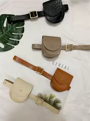 ins fanny pack women's new crocodile pattern belt decoration detachable small bag net red fashion all-match waist belt bag tide