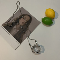 Red metal chain crystal glass round ball bag girl 2021 new Han edition fashion small round bag bag bag