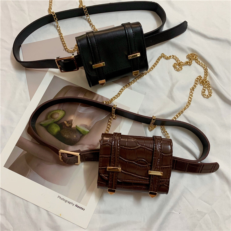 Punk Bag Woman Han Edition New Mini Belt Fashion Waste Waste Women's Line Belt Decorative Chain