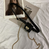 Korean version of the new mini suit belt retro simple versatile running bag decorative chain belt female ins tide