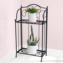 Lelever Double Layer Iron Art Flower Pot Shelf Foldable Shelving Portable Containing Shelf Simple And Easy To Use
