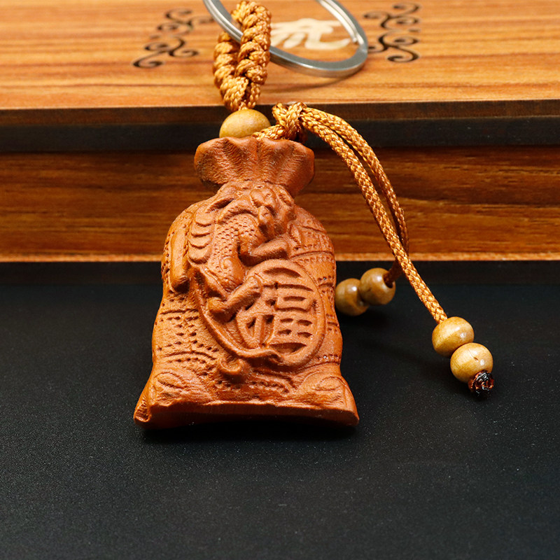 Key button (wealth * security ) chain hanging pendant package car creative men and women net red hanging parts