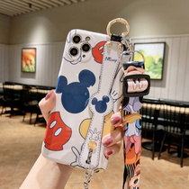 Apple 12 phone shell personality wristband iphone12promax full pack anti-fall XR skew cross rope xsmax cartoon back movie 11Promax cute 7p 8pl