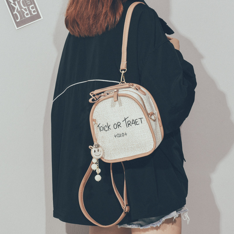 Hong Kong Korean version of the small fresh backpack messenger small bag female 2022 new super hot all-match fashion mini backpack tide