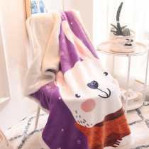  Mary Siwei autumn and winter baby cartoon lamb fleece baby blanket blanket cart blanket Hug quilt childrens soft blanket