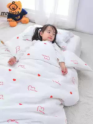 Mary Siwei baby children quilt kindergarten small quilt baby nap double cotton yarn surface silk quilt core