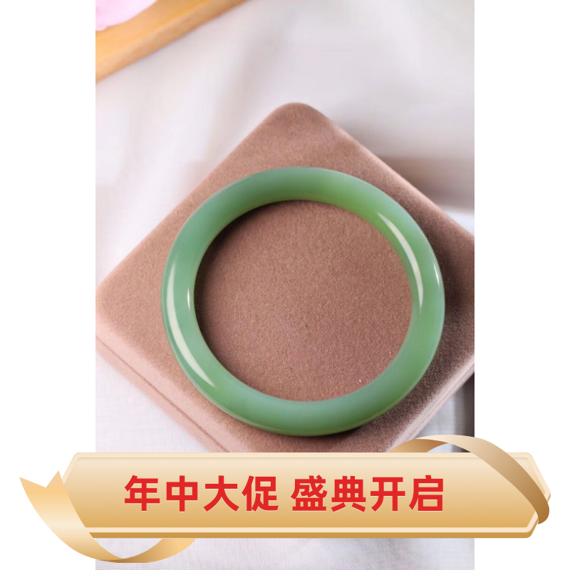 Natural Russia 7th Old mine Bite jade female section Fine Flat Bar Rat years Wonder bracelet Bracelet with certificate Oil Runway