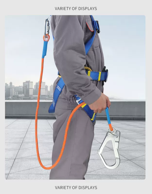 Đai an toàn làm việc trên cao năm điểm của Golm Đai an toàn toàn thân ngoài trời trọn bộ dây an toàn điều hòa không khí móc đôi dây đai an toàn điện lực