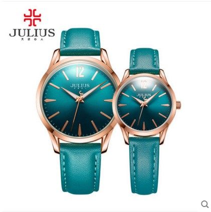 Julius Valentines day gift Korean fashion simple curved needle belt couple watch Female watch male watch JA-983