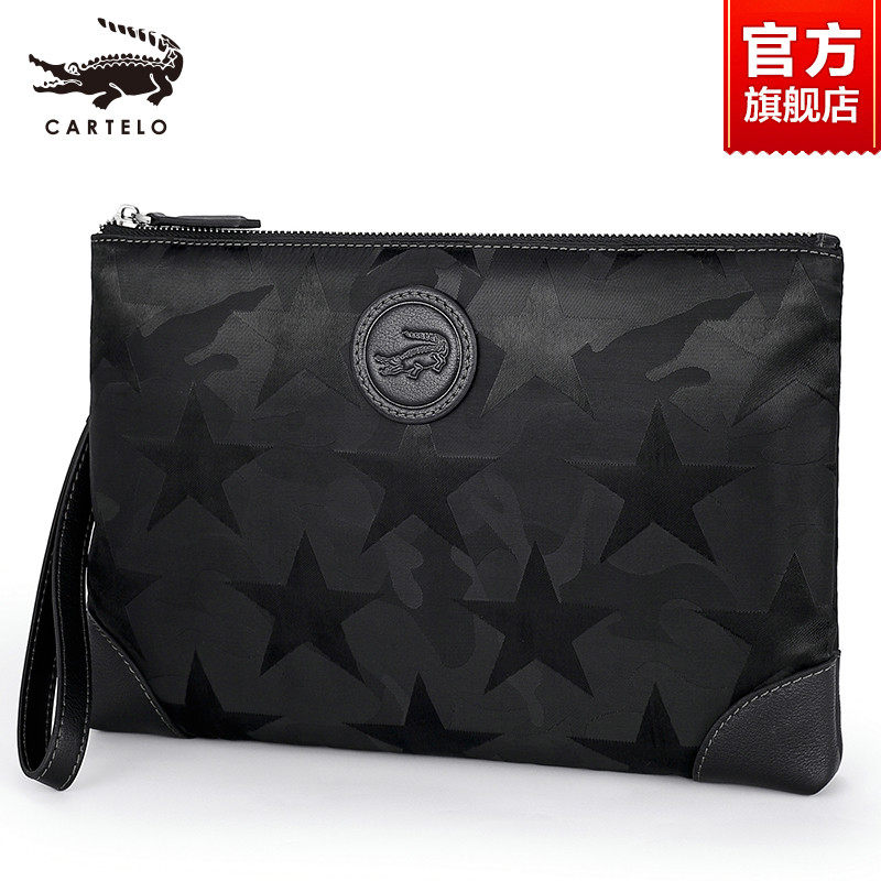 Crocodile mens handbag new fashion bag casual clutch bag mens large capacity clutch bag canvas tide envelope bag