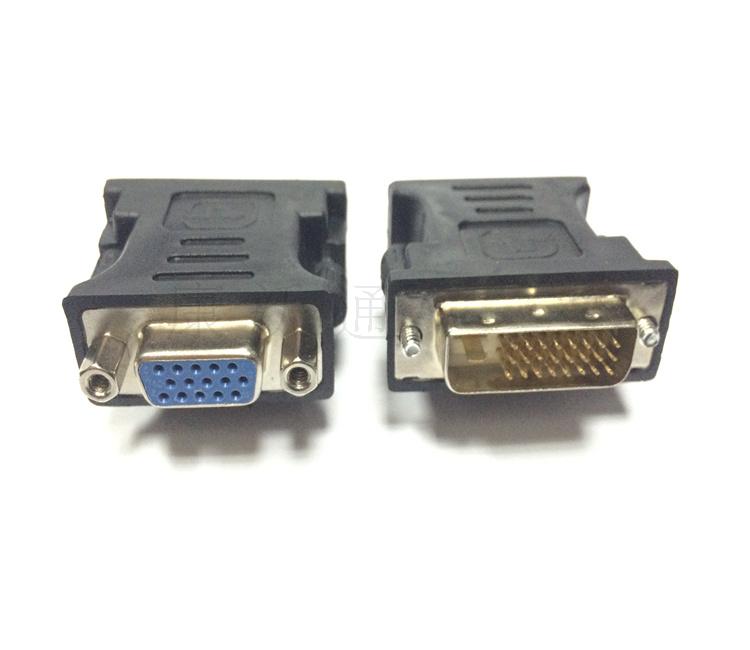 Black DVI24 1 revolution VGA mother adapter computer host graphics card DVI-D turn VGA film conversion head