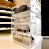 Невидимые очки, акриловая коробка для хранения, настольная косметическая тени для век