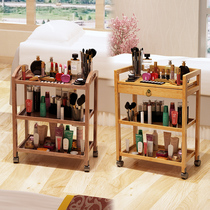 Beauty salon rack household kitchen trolley movable hairdressing manicure living room wheel push storage shelf