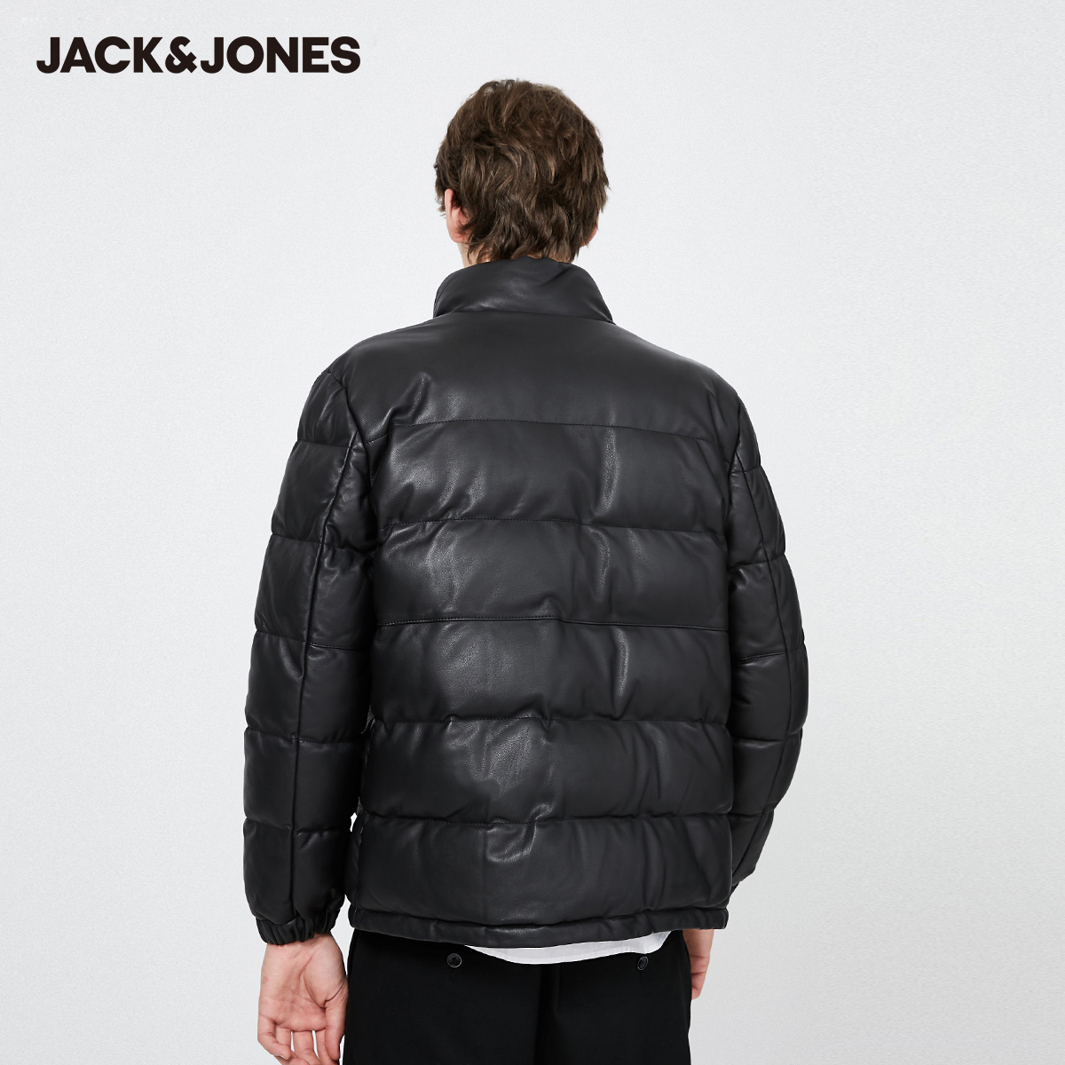 Jack Jones Jack Jones mùa xuân cổ áo Loose đường Pike Bike ấm Leather Jacket mới