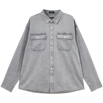 Jack Jones autumn new casual versatile loose long-sleeved lapel top comfortable denim shirt jacket mens clothing