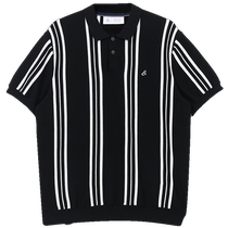 (Knitted) Jack Jones summer new striped Polo shirt mens British lapel half-sleeved short-sleeved T-shirt