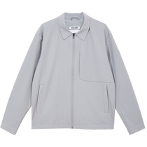 Jack Jones 2024 new autumn mens straight lapel zipper pocket long-sleeved waterproof jacket for men