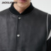 Jack Jones Jack Jones Cừu Da bóng chày biker jacket nam mùa xuân Trend 20110506 