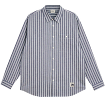 Jack Jones comfortable and simple mens shirt slightly loose fit striped design casual literary style long-sleeved shirt