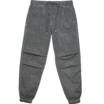 Jack Jones Autumn New Drawstring Button Double Waistband Double Side Pockets Slightly Loose Casual Leather Pants Mens Wear
