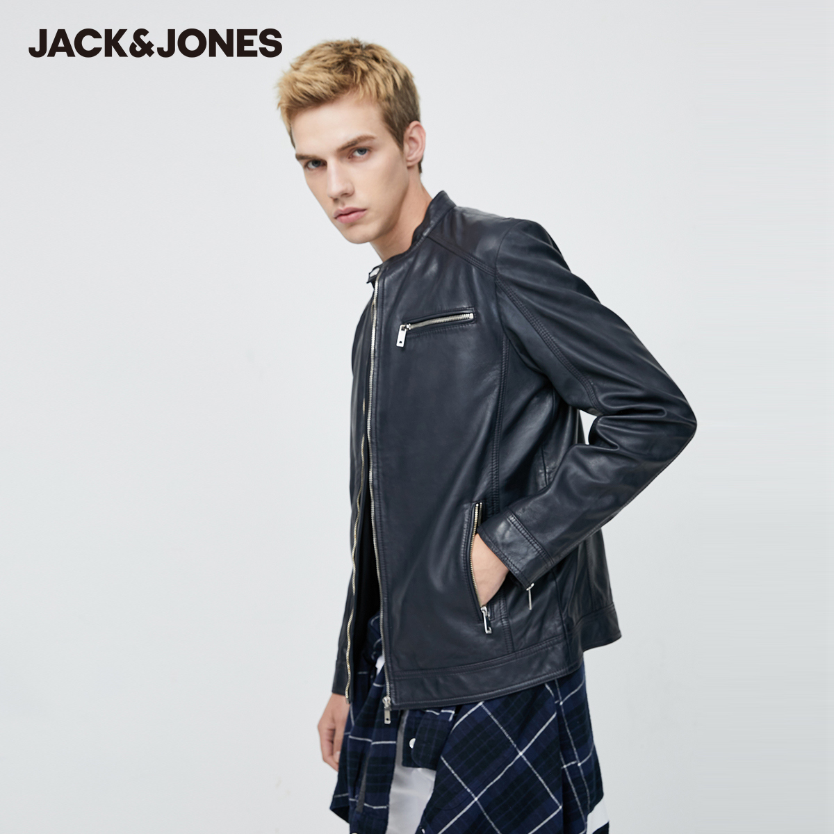 Jack Jones Jack Jones mùa xuân cổ áo khoác da cừu nam 220110502