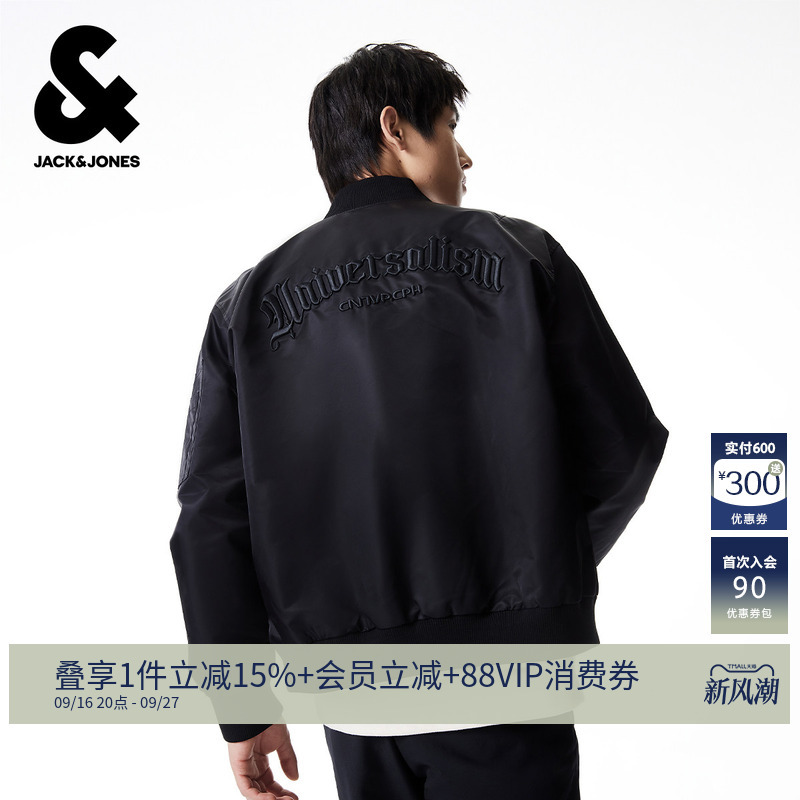 Jack & Jones Men's Bomber Jacket Men's 2026 Autumn American Retro Baseball Jacket Coat Men's Clothing Jack & Jones Men's Bomber Jacket Men's 2026 Autumn American Retro Baseball Jacket Coat Men's Clothing
