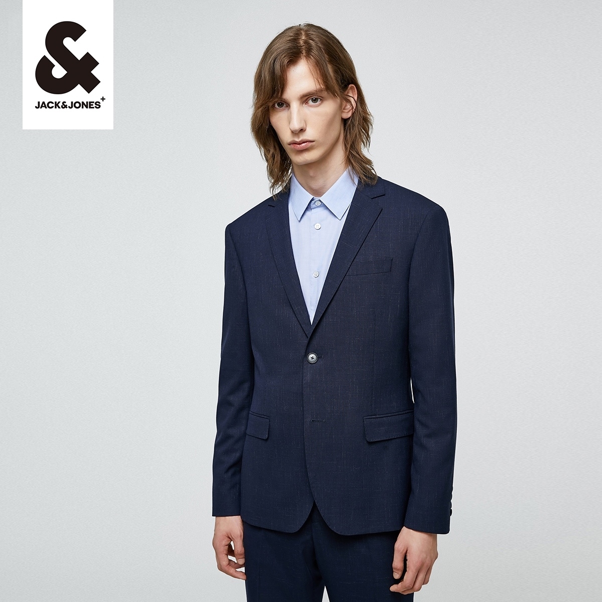 W] Jack Jones Fall Men's minimalist design comfort 100 Hitch Comfort Business Repair Suit Jacket Man